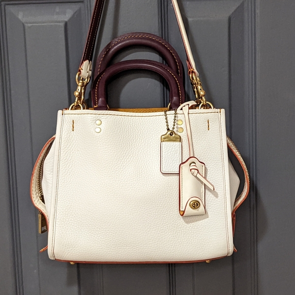 Coach Rogue 25 Chalk and Oxblood - Picture 1 of 16